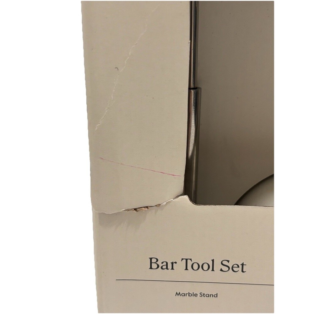 Threshold Bar Tool Set with Marble Stand Silver White Metal Marble - Picture 2 of 5